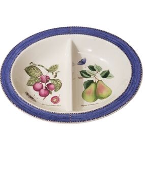 Wedgwood Sarah's Garden Oval Divided Vegetable Bowl